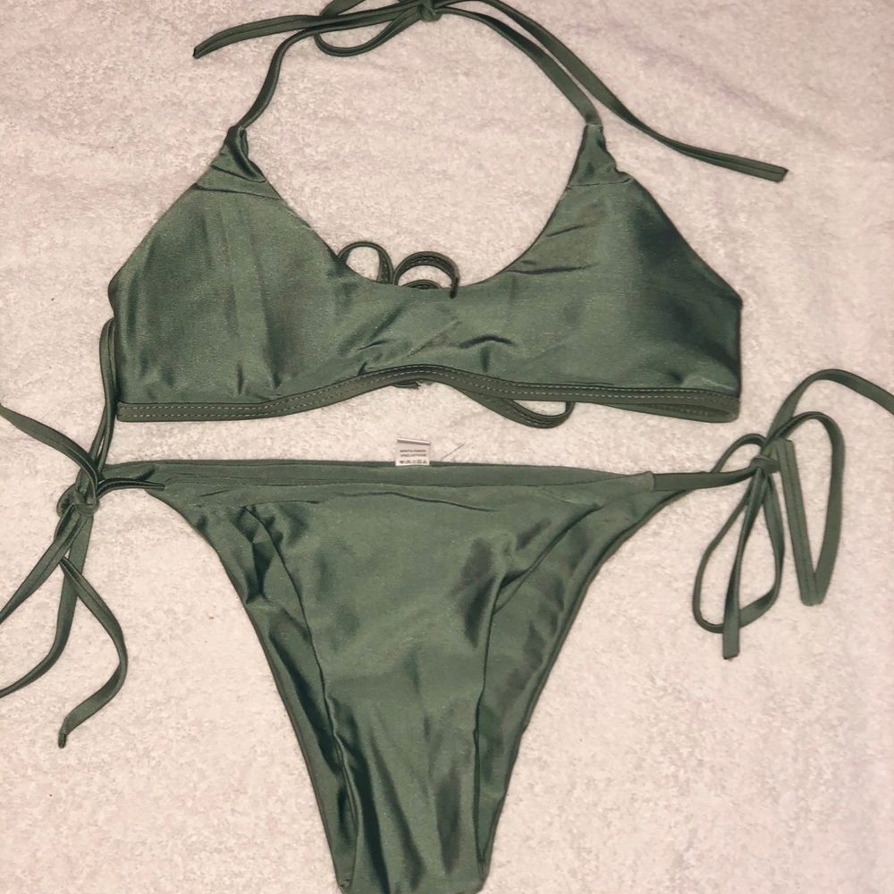 Army green two piece bikini